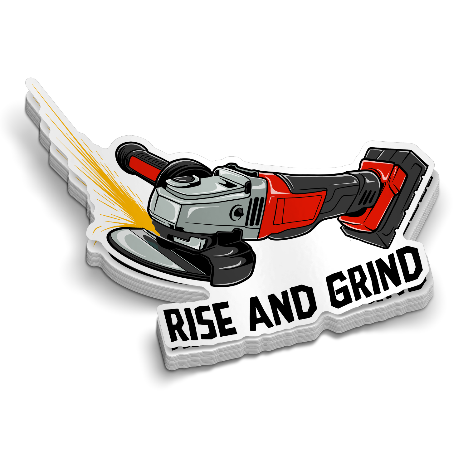 Rise And Grind Hard Hat Sticker 3805