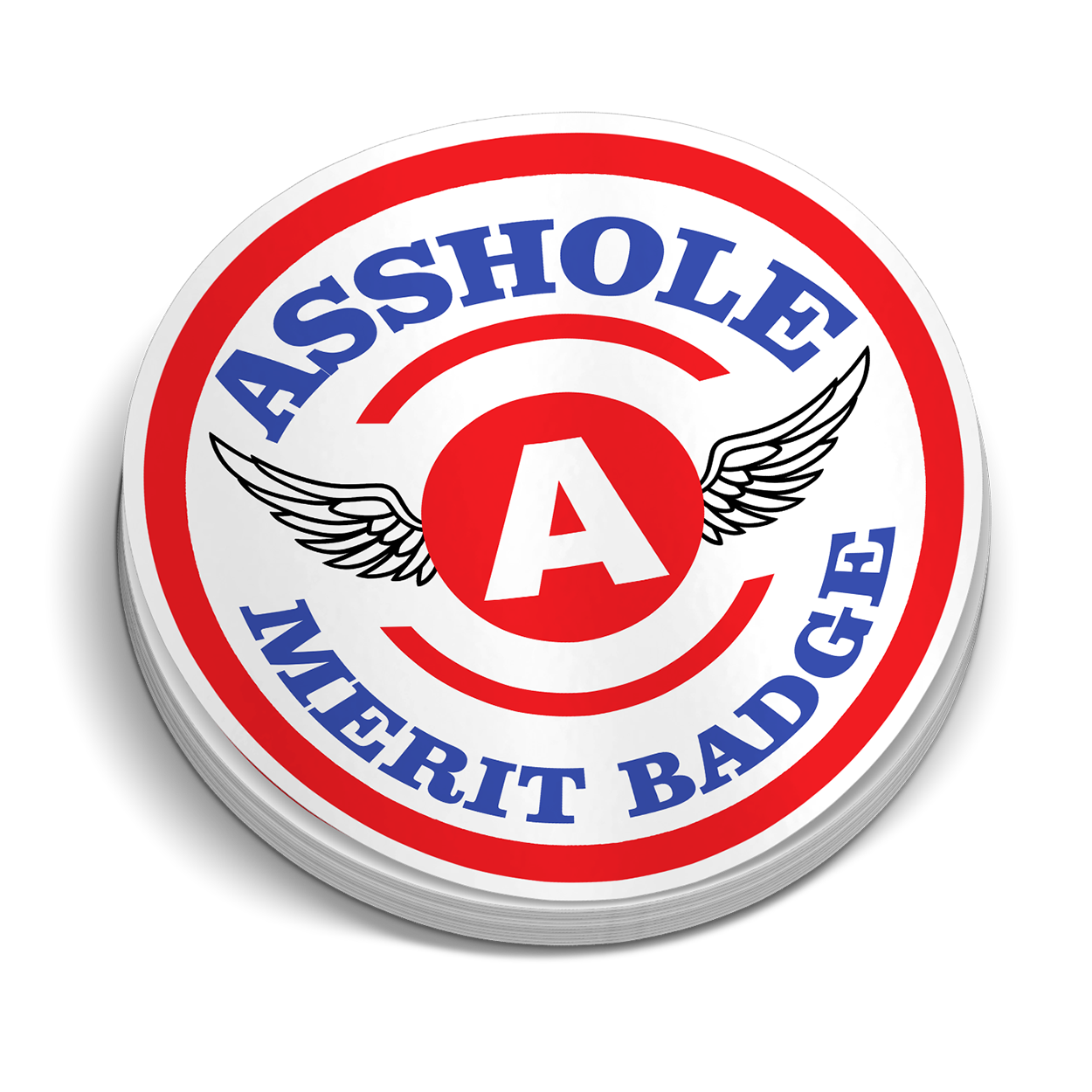 Asshole Merit - Hard Hat Sticker