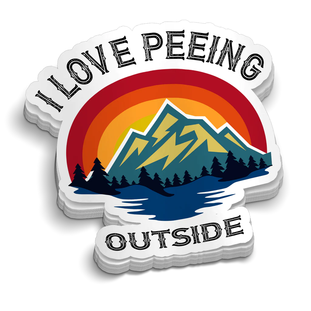 peeing-outside-five-inch-sticker