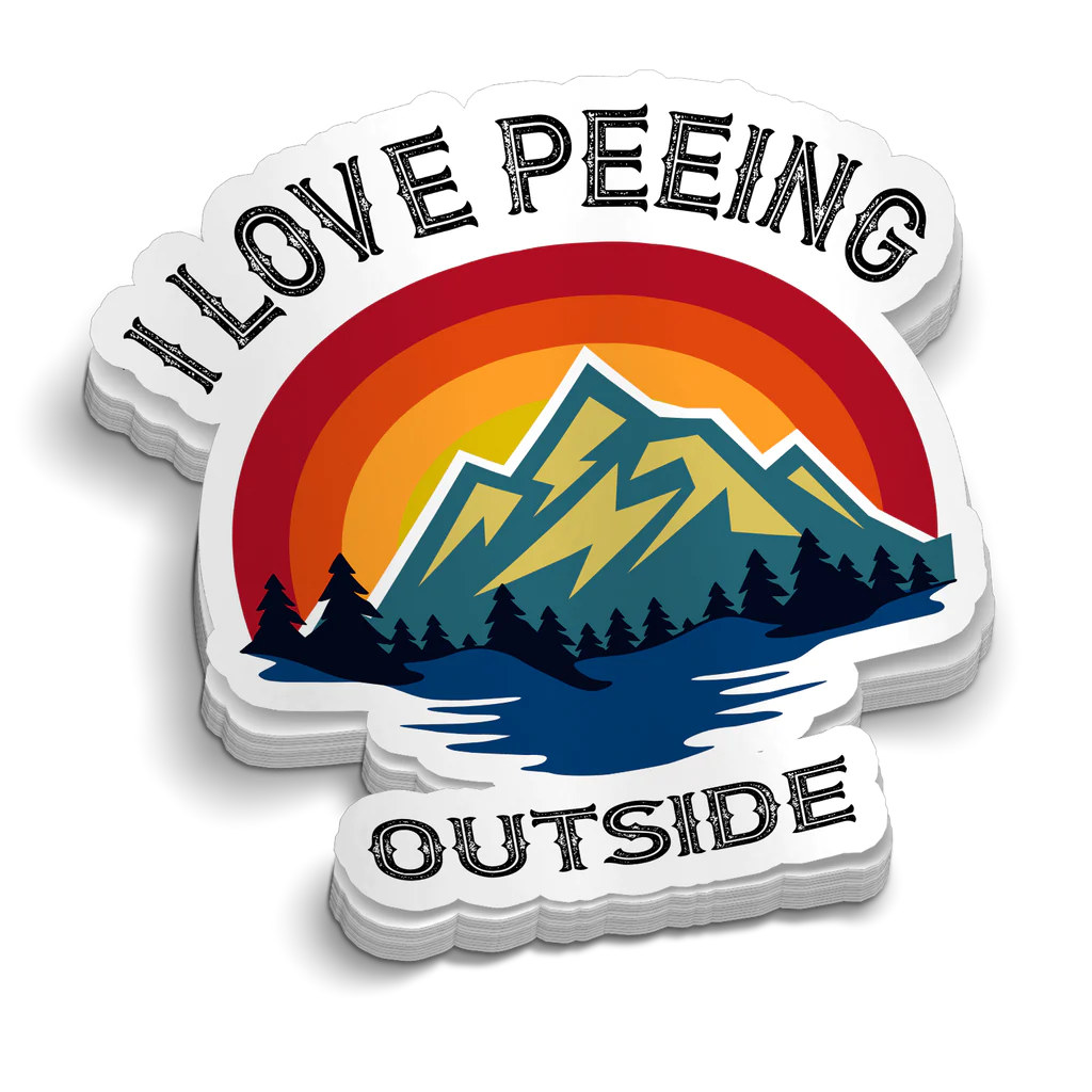 Peeing Outside - Five Inch Sticker
