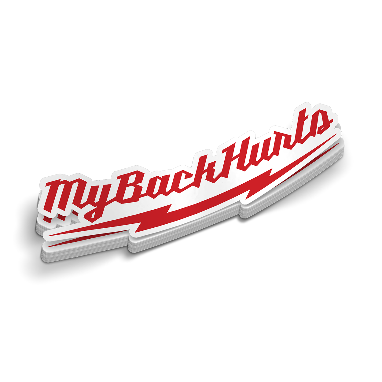 My Back Hurts - Hard Hat Sticker