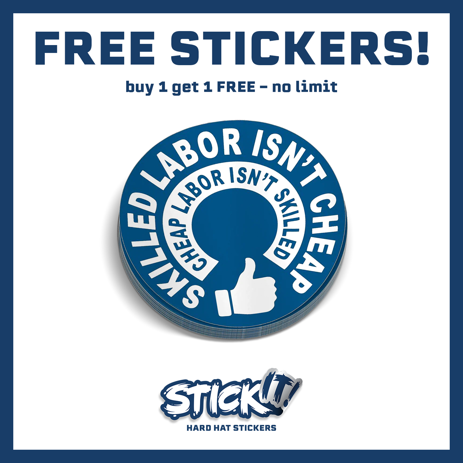 Skilled Labor - Hard Hat Sticker