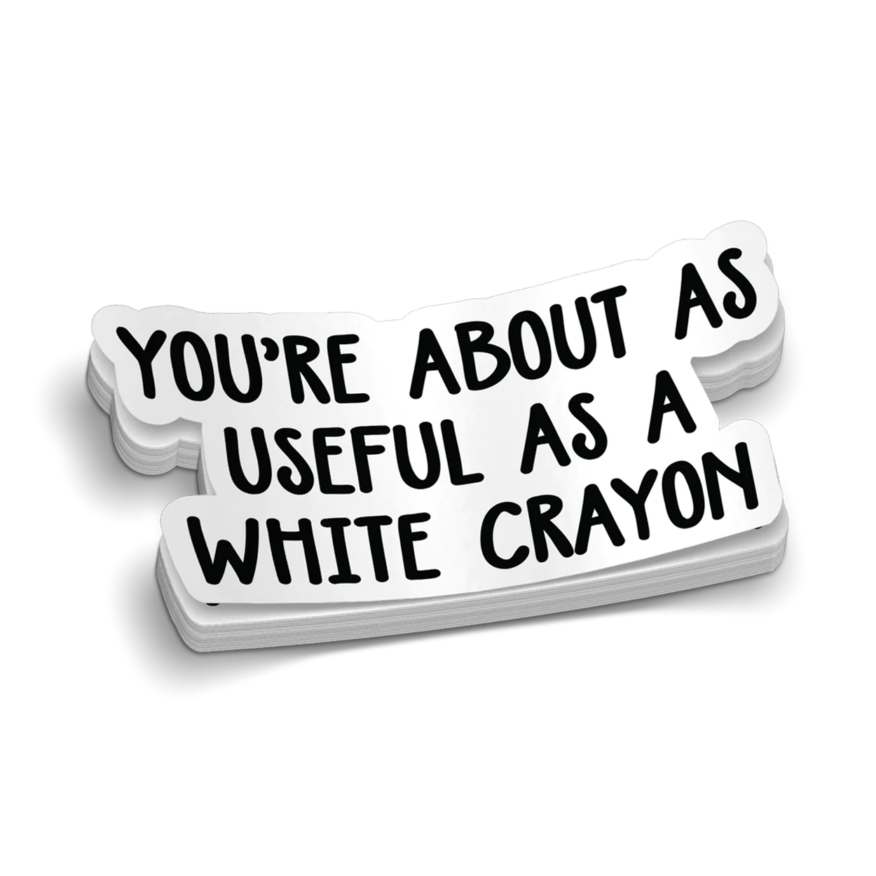 White Crayon - Hard Hat Sticker
