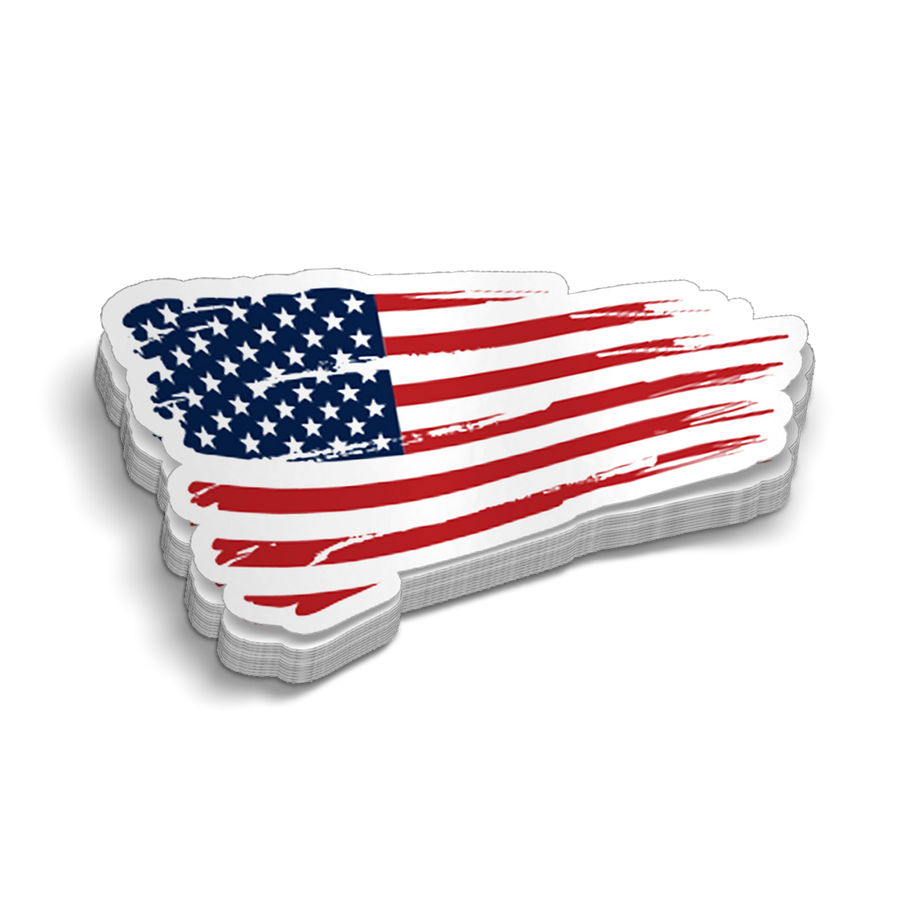 American Flag - Hard Hat Sticker
