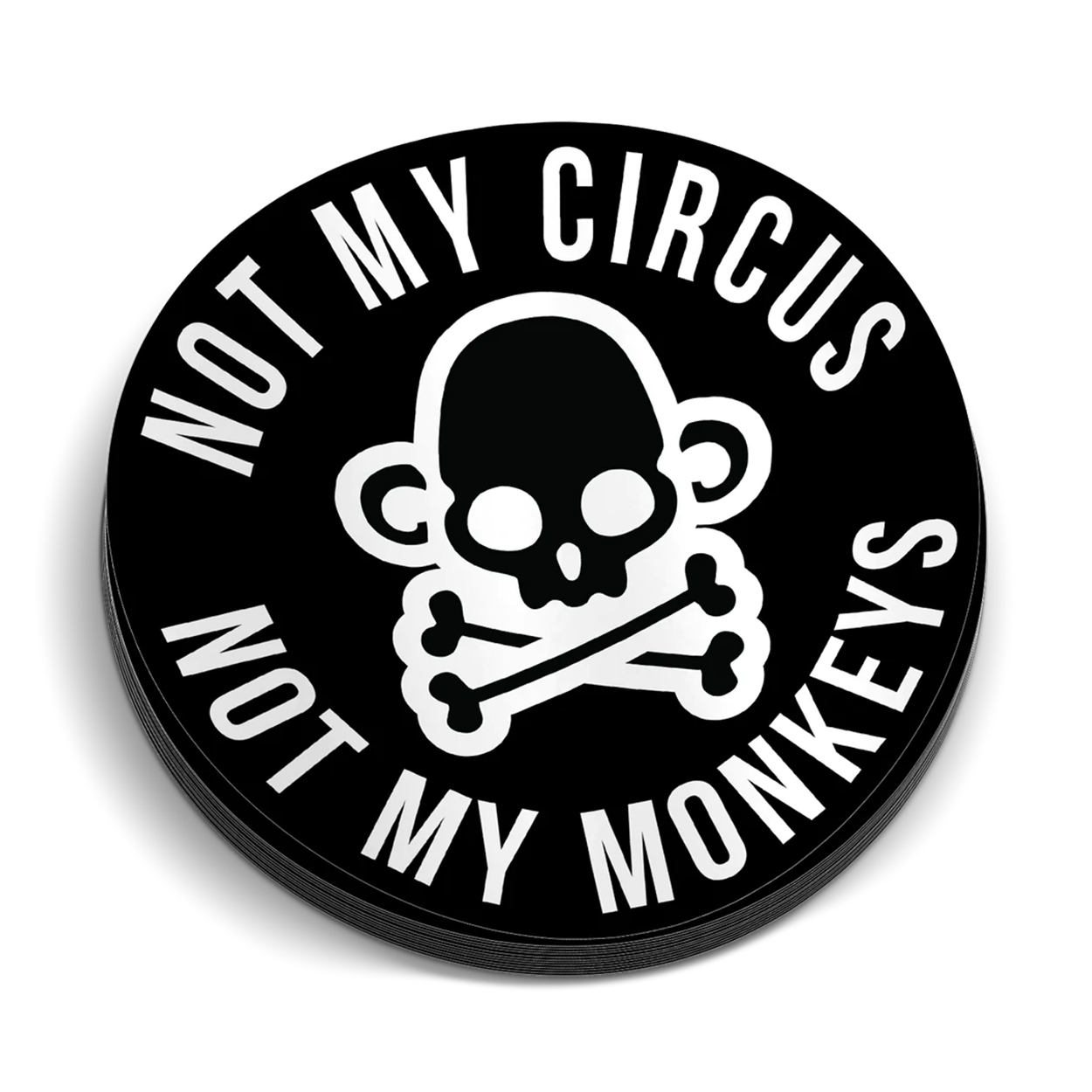 Not My Monkeys - Hard Hat Sticker