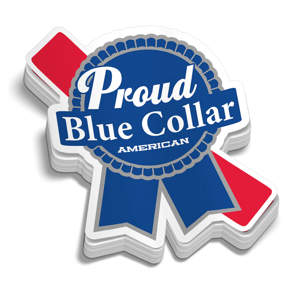 Proud Blue Collar - Five Inch Sticker