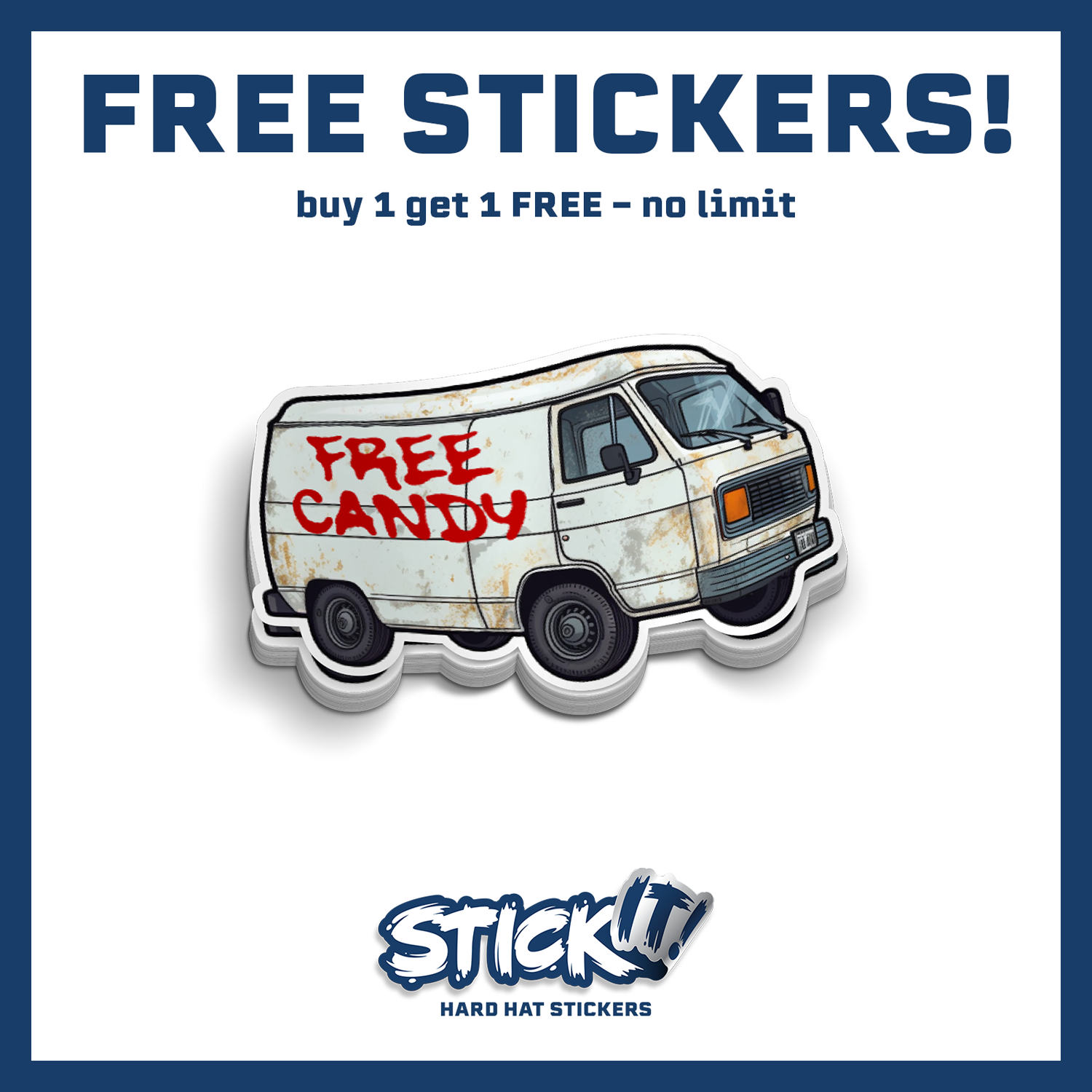 Free Candy - Hard Hat Sticker