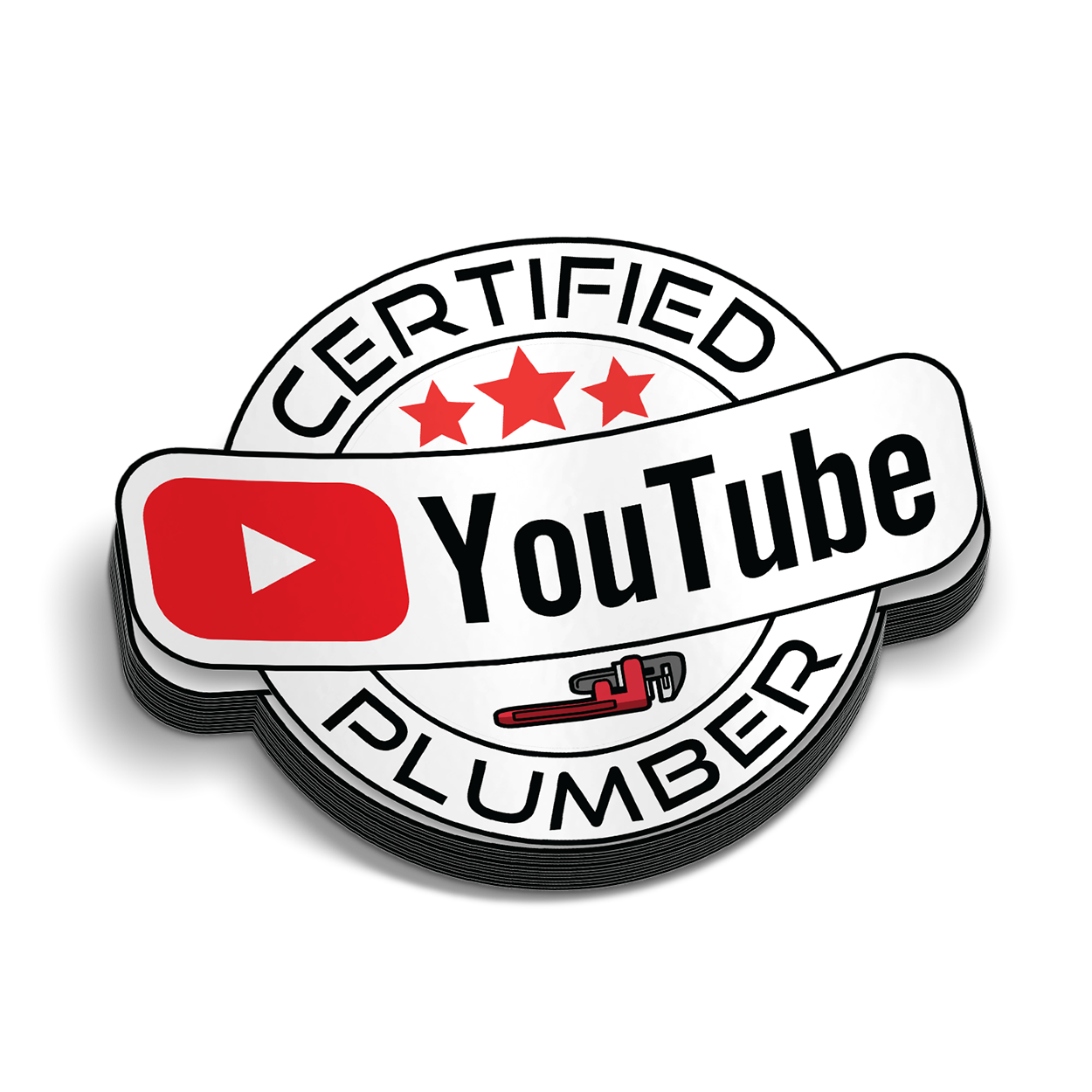 YT Plumber - Hard Hat Sticker