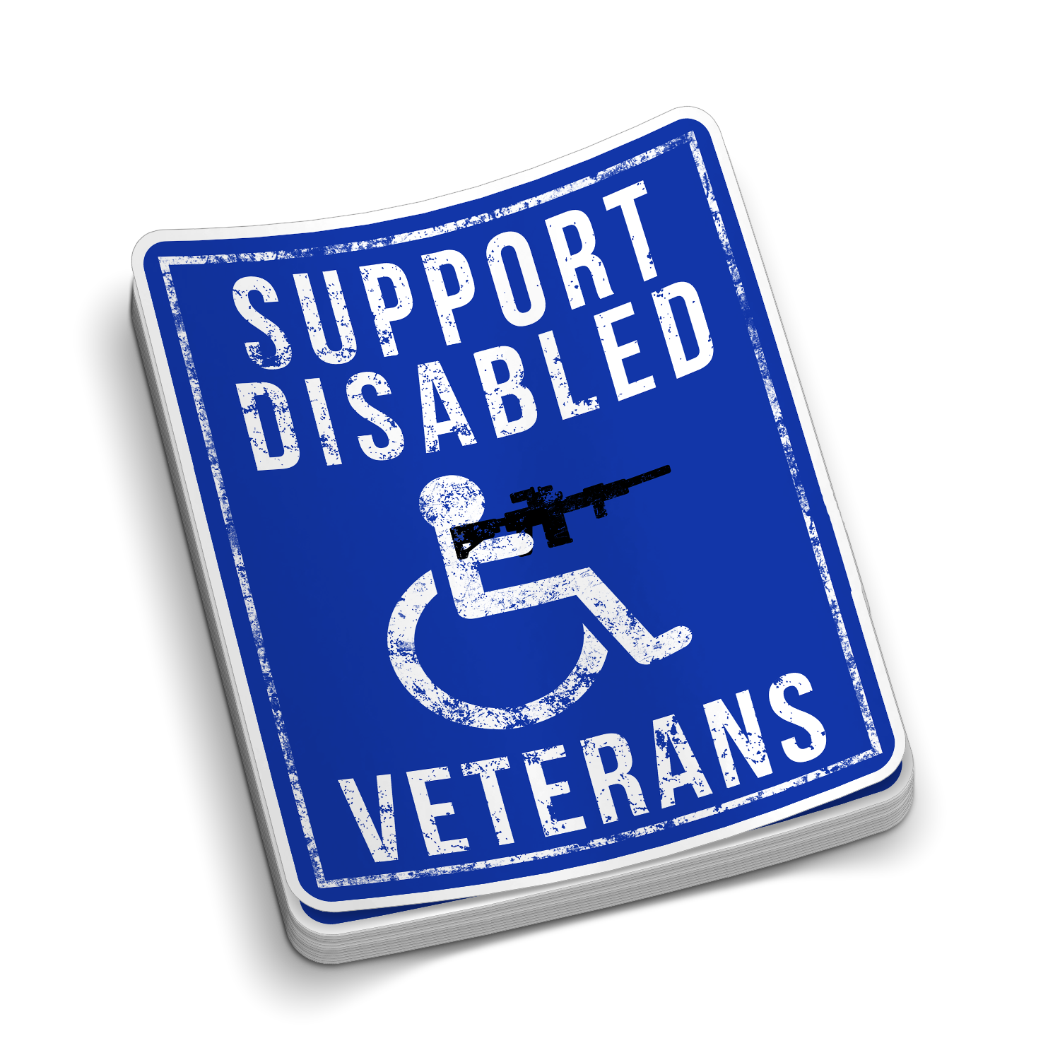 Support Disabled Veterans - Hard Hat Sticker