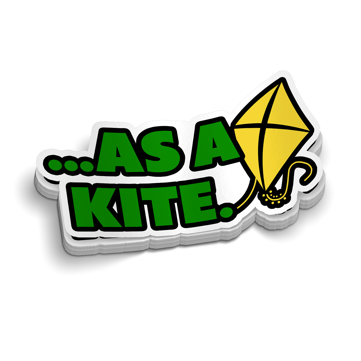 As A Kite - Hard Hat Sticker