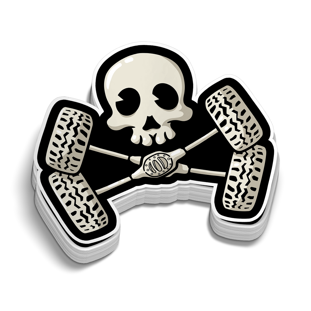 Off Road Skull - Hard Hat Sticker