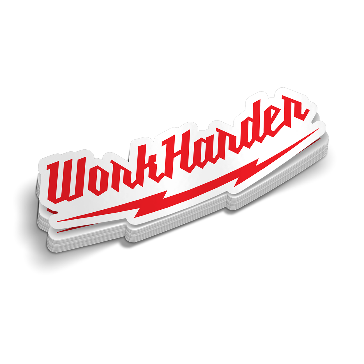 Work Harder - Hard Hat Sticker