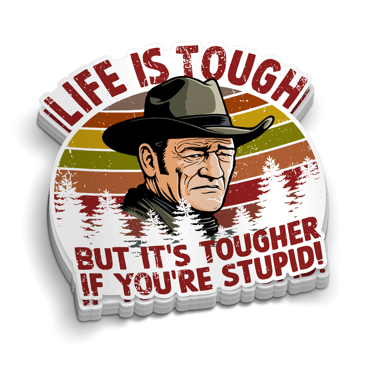 Life Is Tough - Hard Hat Sticker