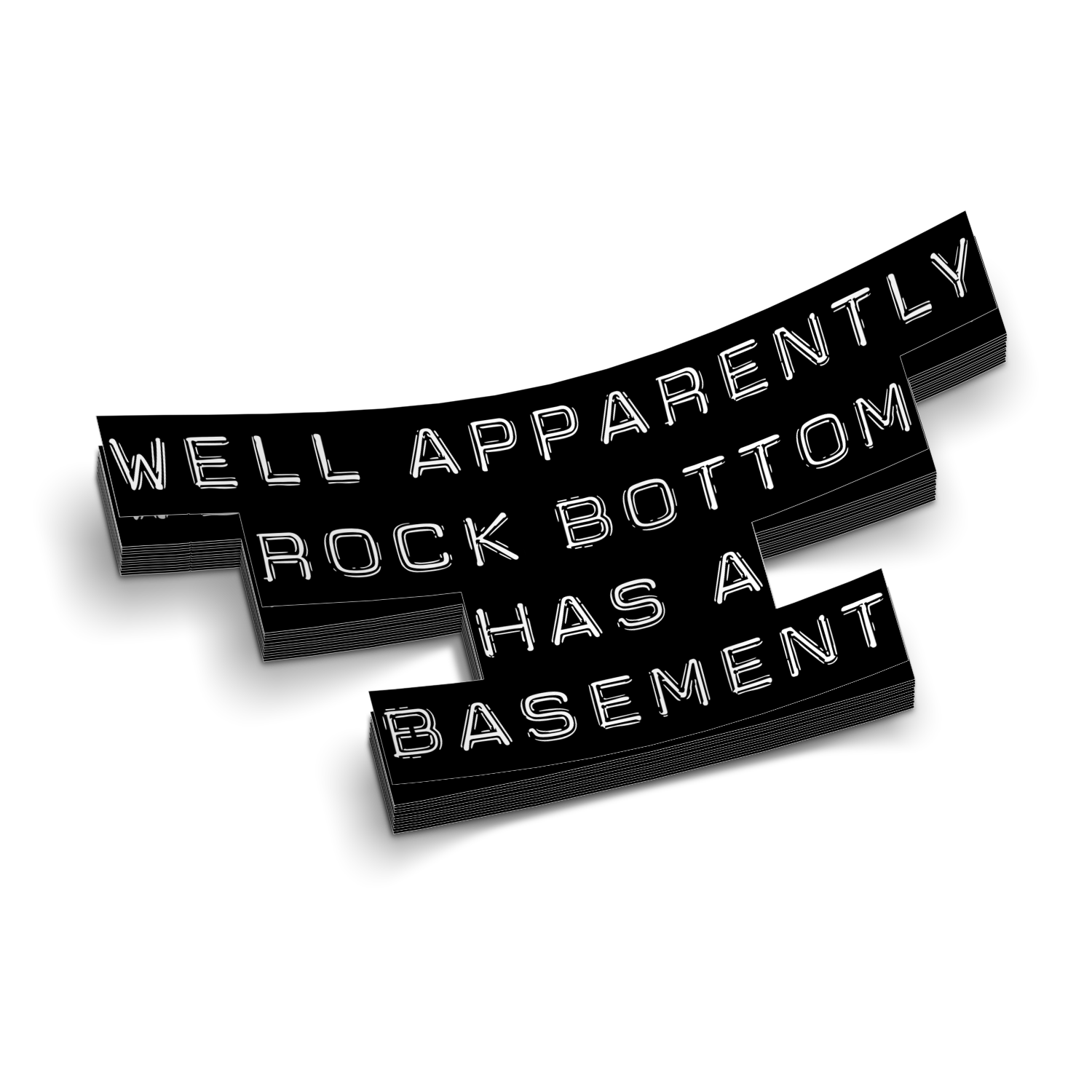 Rock Bottom - Hard Hat Sticker