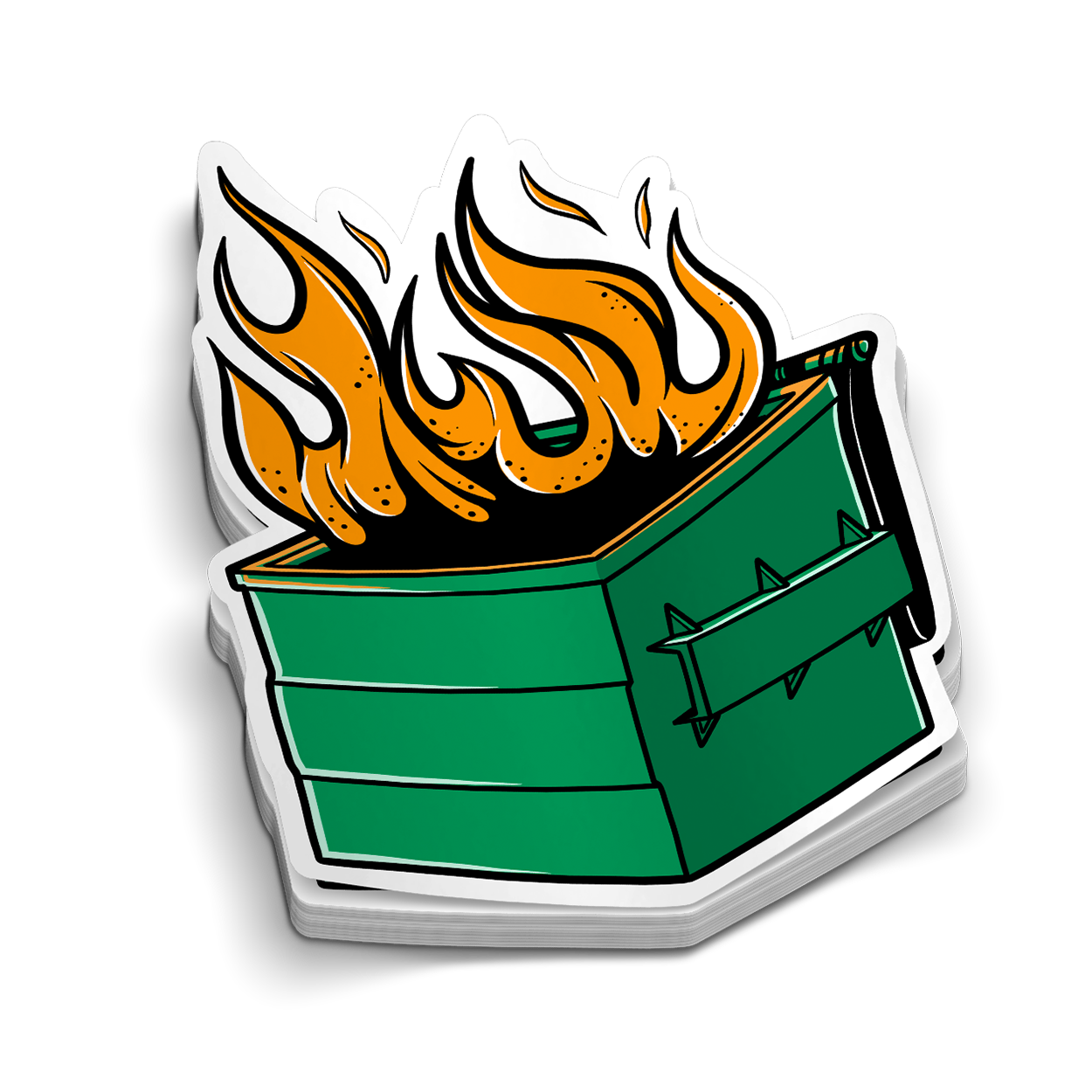 Dumpster Fire - Hard Hat Sticker