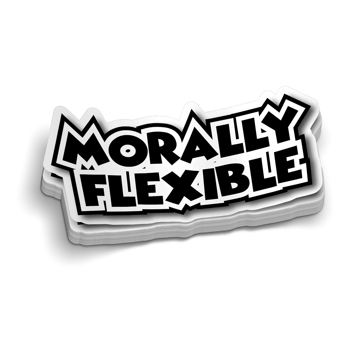 Morally Flexible - Hard Hat Sticker
