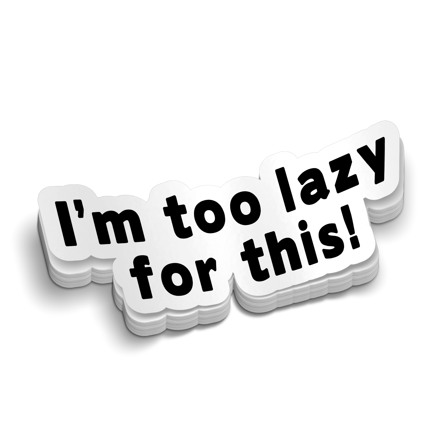 Lazy - Hard Hat Sticker