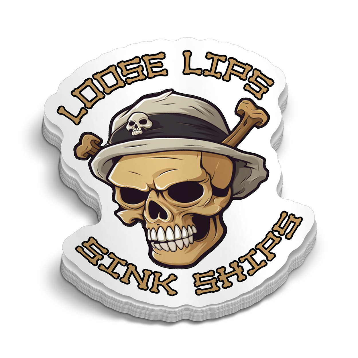 Loose Lips - Hard Hat Sticker