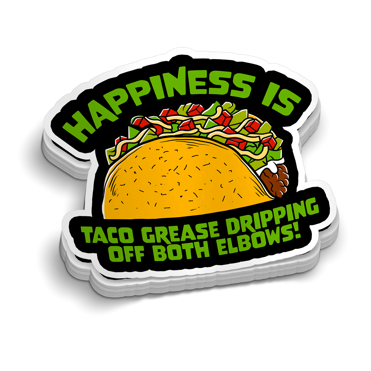 Tacos - Hard Hat Sticker